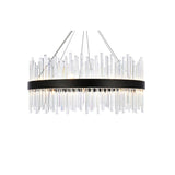 Indigo Home round crystal pendant in black