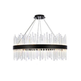 Indigo Home round crystal pendant in black