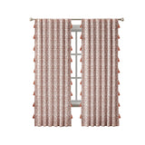 Indigo Ink Adalet Ogee Tassel Rod Pocket Blackout Curtain Panel - N/A