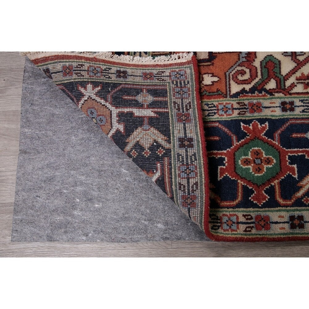 Indo Heriz Serapi Oriental Hand Knotted Wool Indian Area Rug - 10'0" x 7'11"