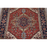 Indo Heriz Serapi Oriental Hand Knotted Wool Indian Area Rug - 10'0" x 7'11"