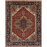 Indo Heriz Serapi Oriental Hand Knotted Wool Indian Area Rug - 10'0" x 7'11"