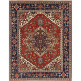Indo Heriz Serapi Oriental Hand Knotted Wool Indian Area Rug - 10'0" x 8'0"