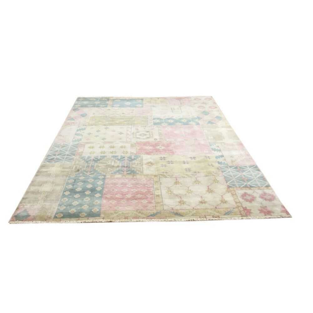 Noori Rug Indo Modern Tabor Beige/Blue Rug - 8'0" x 10'0"