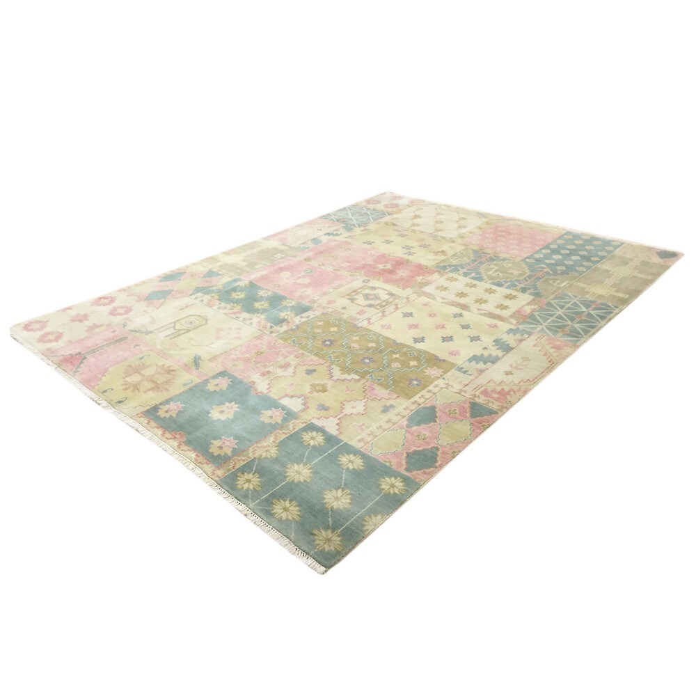 Noori Rug Indo Modern Tabor Beige/Blue Rug - 8'0" x 10'0"