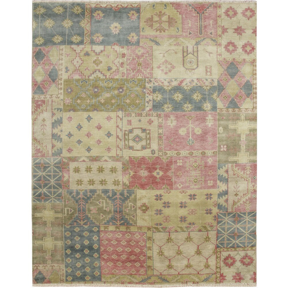 Noori Rug Indo Modern Tabor Beige/Blue Rug - 8'0" x 10'0"