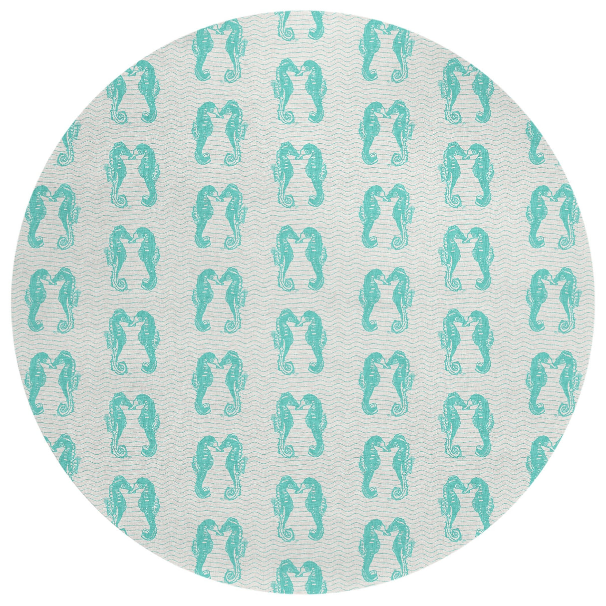 Indoor/ Outdoor Surfside Seahorses Washable Rug New