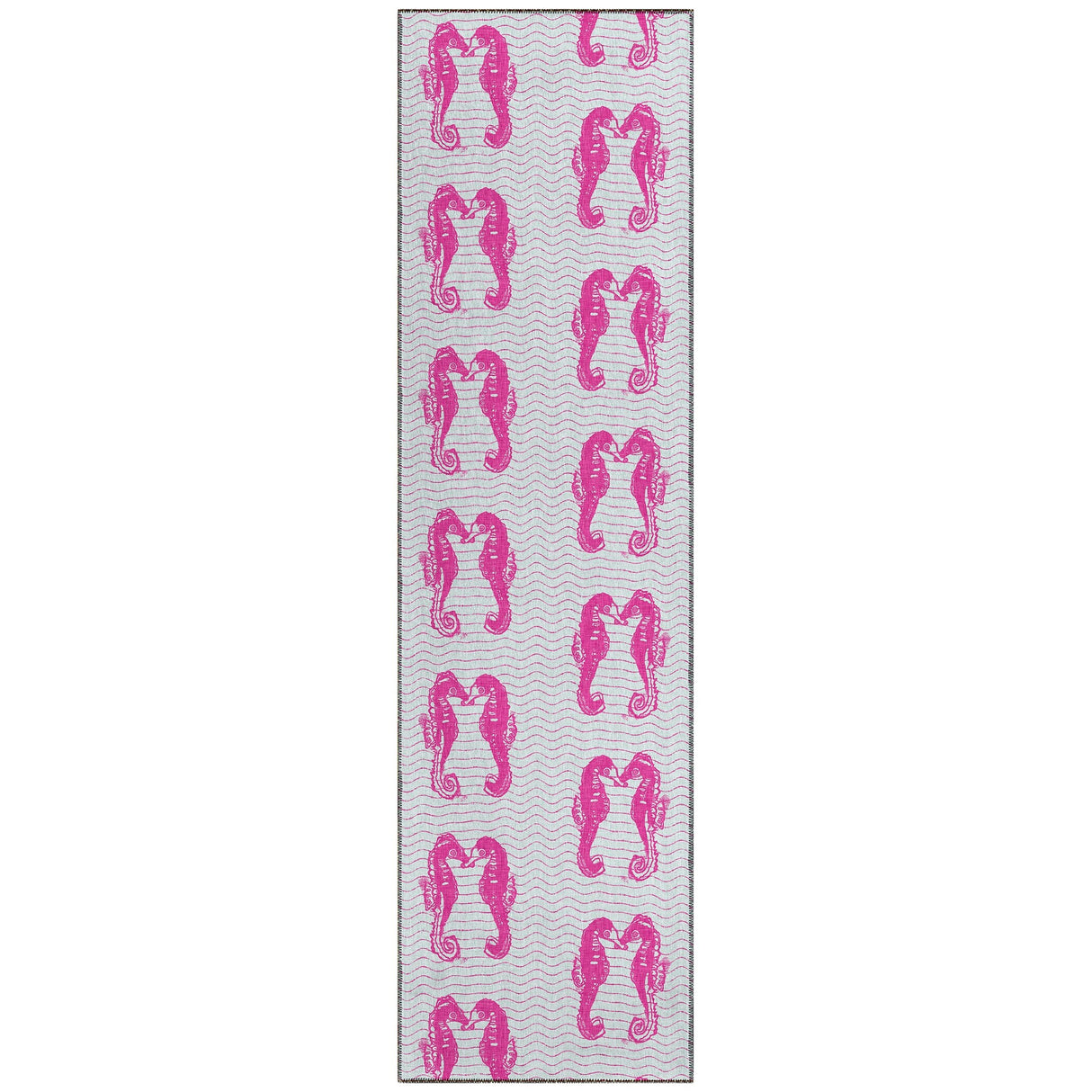 Indoor/ Outdoor Surfside Seahorses Washable Rug New