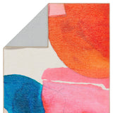 Indoor Machine Washable Abstract Pink/ Multicolor Area Rug