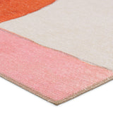 Indoor Machine Washable Abstract Pink/ Multicolor Area Rug