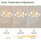 Indoor Black Modern Ceiling Fan with Light, Reversible Fandelier with Bulbs and Remote for Living Room