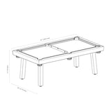 Laguna Indoor/Outdoor 7ft Slate Pool Table Dining Set with 2 Benches & Accessories, White Finish