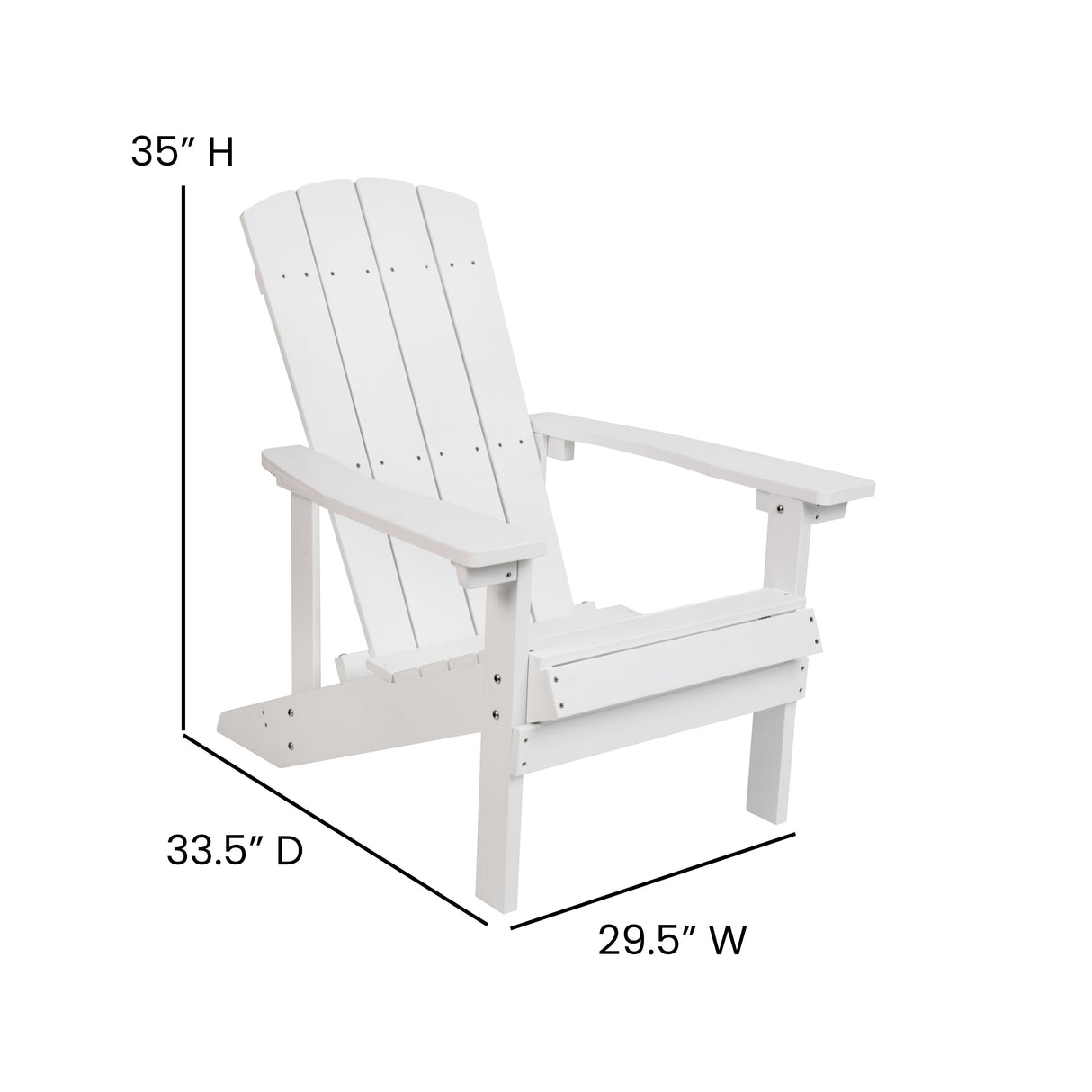 Indoor/Outdoor Adirondack Chairs with Cushions - Set of 2