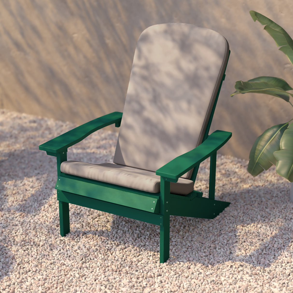 Indoor/Outdoor Adirondack Chairs with Cushions - Set of 2