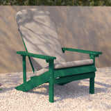 Indoor/Outdoor Adirondack Chairs with Cushions - Set of 2