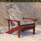 Indoor/Outdoor Adirondack Chairs with Cushions - Set of 2