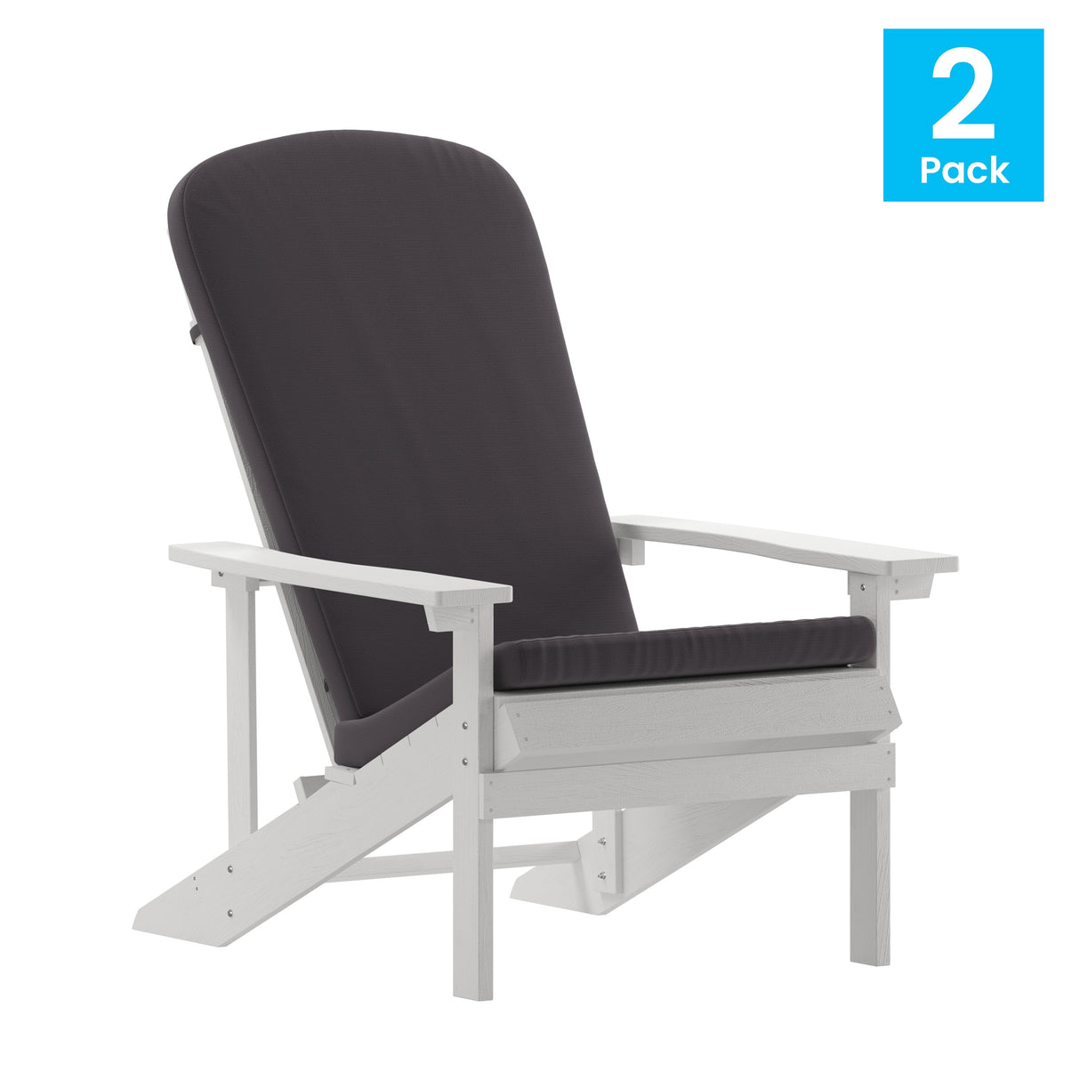 Indoor/Outdoor Adirondack Chairs with Cushions - Set of 2