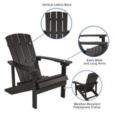 Indoor/Outdoor Adirondack Chairs with Cushions - Set of 2