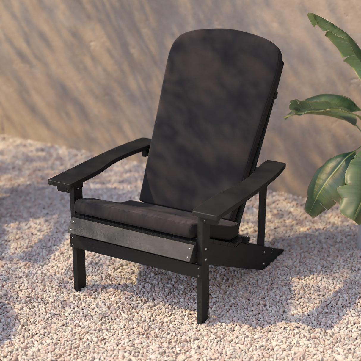 Indoor/Outdoor Adirondack Chairs with Cushions - Set of 2