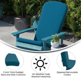 Indoor/Outdoor Adirondack Chairs with Cushions - Set of 2
