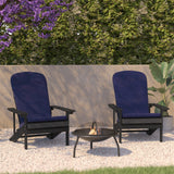 Indoor/Outdoor Adirondack Chairs with Cushions - Set of 2