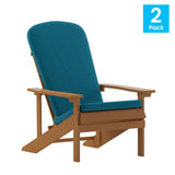 Indoor/Outdoor Adirondack Chairs with Cushions - Set of 2