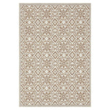 Indoor/Outdoor Area Rug/ Runner/ Doormat- Blue & Natural & Red & Taupe Color -Machine Washable, Weather and UV Resistant-Eliza