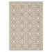 Indoor/Outdoor Area Rug/ Runner/ Doormat- Blue & Natural & Red & Taupe Color -Machine Washable, Weather and UV Resistant-Eliza