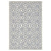 Indoor/Outdoor Area Rug/ Runner/ Doormat- Blue & Natural & Red & Taupe Color -Machine Washable, Weather and UV Resistant-Eliza