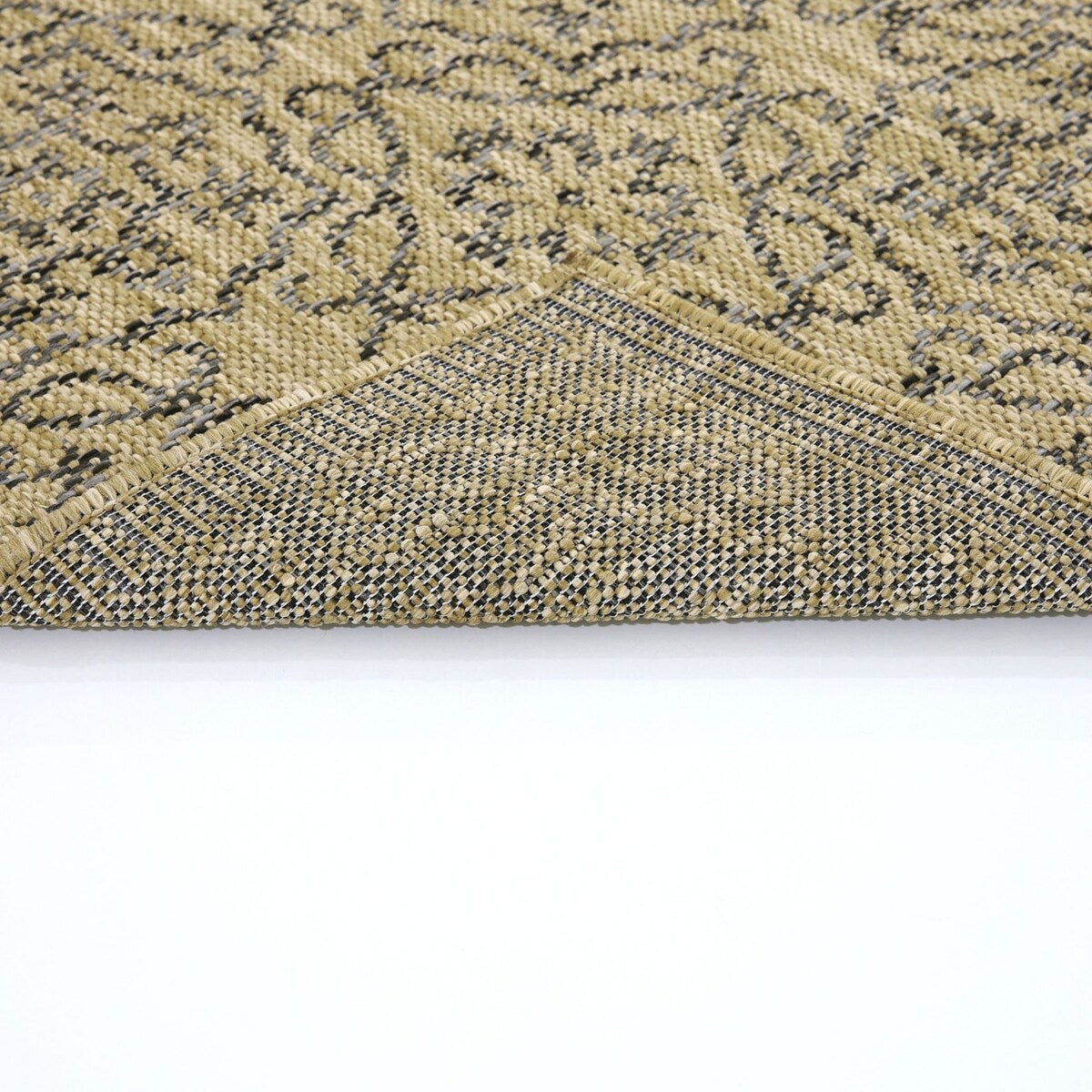 Indoor/Outdoor Area Rug/ Runner/ Doormat- Blue & Natural & Red & Taupe Color -Machine Washable, Weather and UV Resistant-Eliza