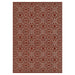 Indoor/Outdoor Area Rug/ Runner/ Doormat- Blue & Natural & Red & Taupe Color -Machine Washable, Weather and UV Resistant-Eliza