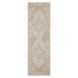 Indoor/Outdoor Area Rug/ Runner/ Doormat- Blue & Natural & Red & Taupe Color -Machine Washable, Weather and UV Resistant-Zaria