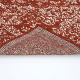 Indoor/Outdoor Area Rug/ Runner/ Doormat- Blue & Natural & Red & Taupe Color -Machine Washable, Weather and UV Resistant-Zaria