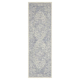 Indoor/Outdoor Area Rug/ Runner/ Doormat- Blue & Natural & Red & Taupe Color -Machine Washable, Weather and UV Resistant-Zaria