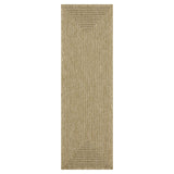 Indoor/Outdoor Area Rug/ Runner/ Doormat- Natural & Black & Red & Ivory Color -Machine Washable, Weather and UV Resistant-Viola