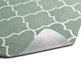 Indoor/ Outdoor Handmade Getaway Mint Tiles Rug (4'0 x 6'0) - 4' x 6'