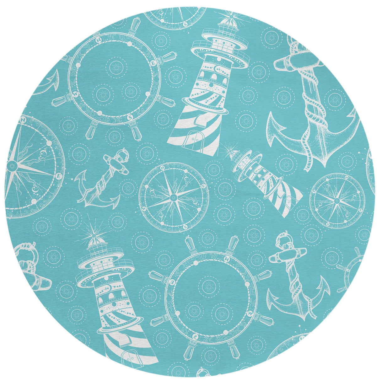 Indoor/Outdoor Harpswell Lighthouse Washable Rug
