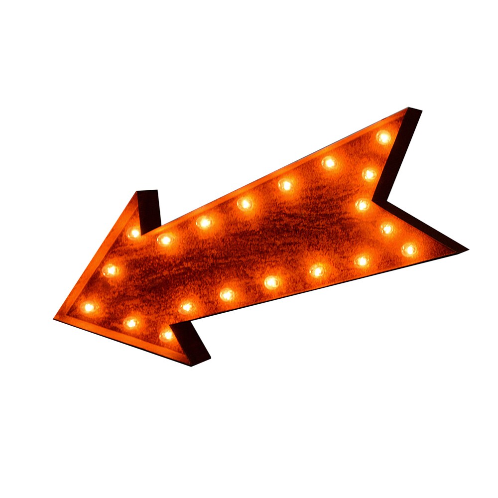 Indoor/ Outdoor Large Rusted Steel Arrow Profession/Commercial MarqueeLight