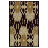 Indoor/Outdoor Luka Brown Ikat Rug (3'10 x 5'8) - 3'10" x 5'8"