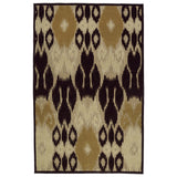 Indoor/Outdoor Luka Brown Ikat Rug (3'10 x 5'8) - 3'10" x 5'8"