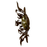 Handmade Rustic Brown Ceramic Sun Wall Sculpture (Mexico)