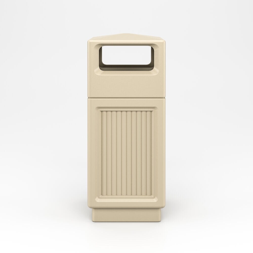 15 Gallon Indoor Outdoor Trash Can, Durable Plastic Garbage Can, Waste Bin