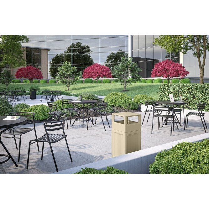 15 Gallon Indoor Outdoor Trash Can, Durable Plastic Garbage Can, Waste Bin