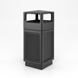 15 Gallon Indoor Outdoor Trash Can, Durable Plastic Garbage Can, Waste Bin