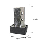 Indoor Slate Tabletop Fountain w/LED Light Meditation Feature for Home