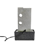 Indoor Slate Tabletop Fountain w/LED Light Meditation Feature for Home