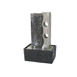 Indoor Slate Tabletop Fountain w/LED Light Meditation Feature for Home
