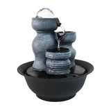 Indoor Water Fountain with LED Lights for Office, Living Room Decor