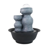 Indoor Water Fountain with LED Lights for Office, Living Room Decor
