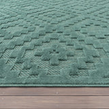 Indoor & Outdoor Rug With Moroccan Trellis High-Low Pattern